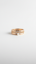 18k gold slender stacking rings