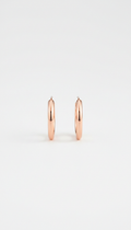 Rose gold minimalist hoop earrings