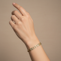 BLESSED Gold Bracelet with White Zirconia