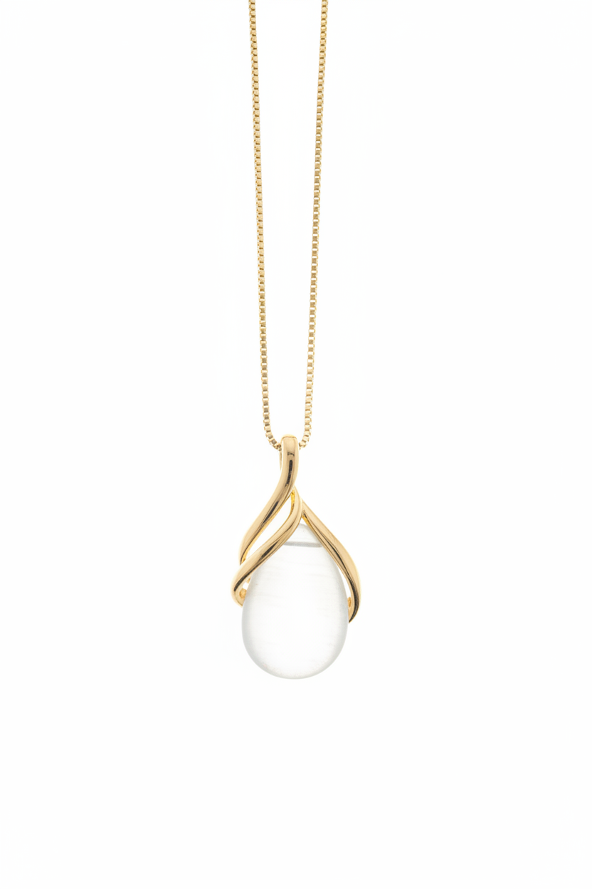 Colar Gota Banhado a Ouro 18K - vista frontal