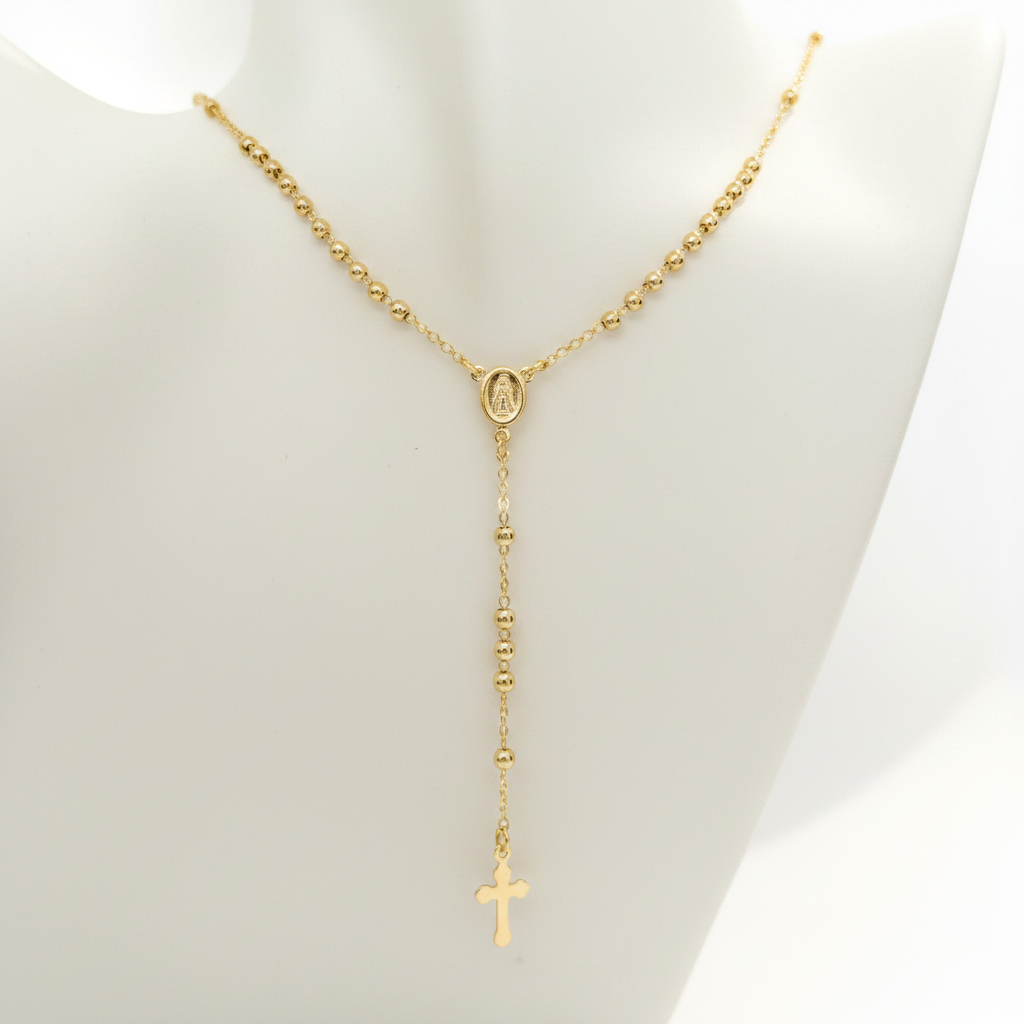 Our Lady Rosary Necklace close-up